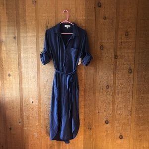 Cloth & Stone blue dress medium